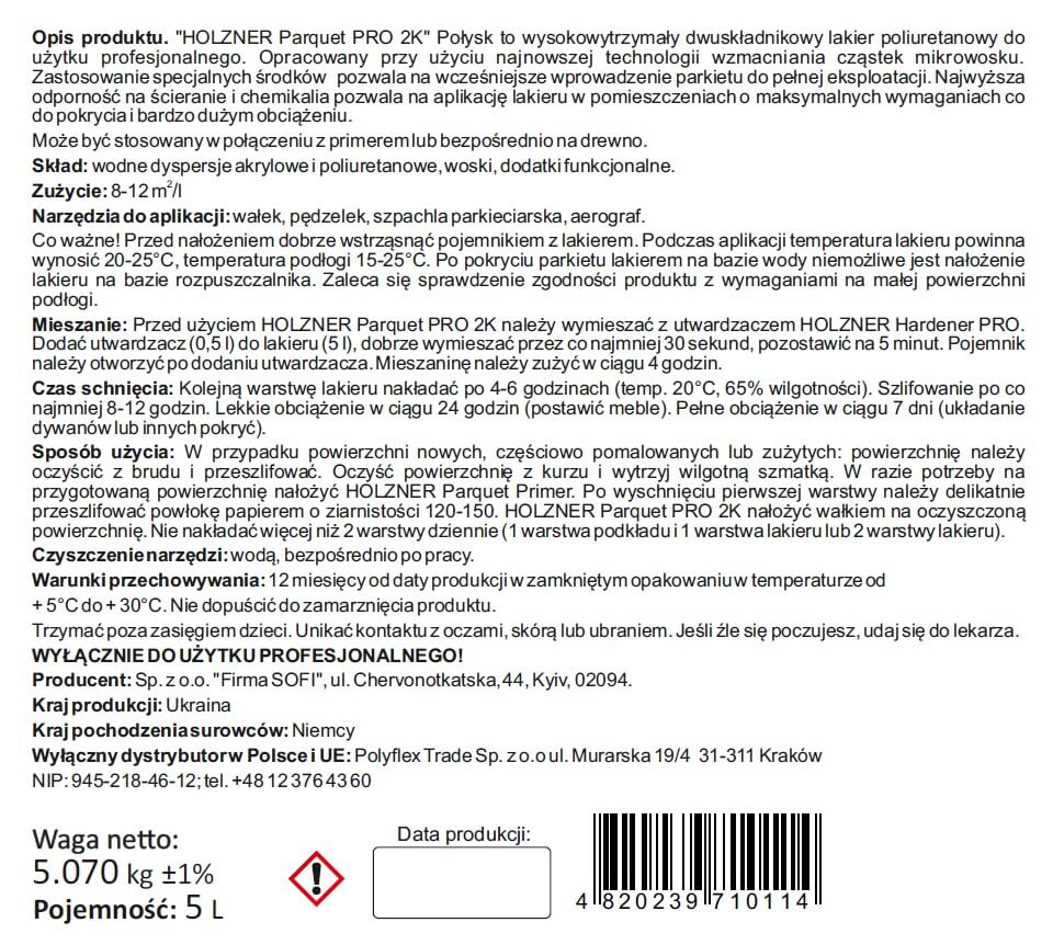 Parquet Pro2k Gloss+Hardener